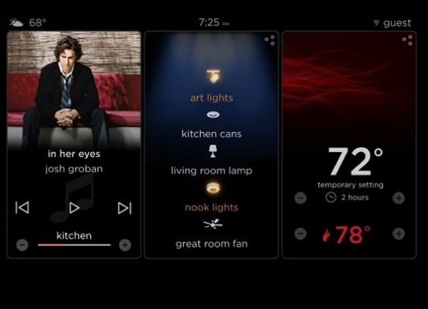 Touchscreen with song and light options